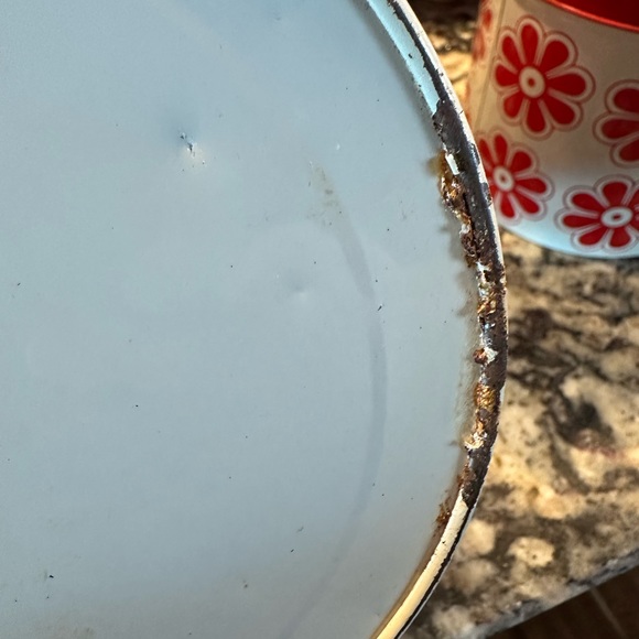 Vintage Retro Metal Canister set Red/White Flowers - Picture 3 of 15